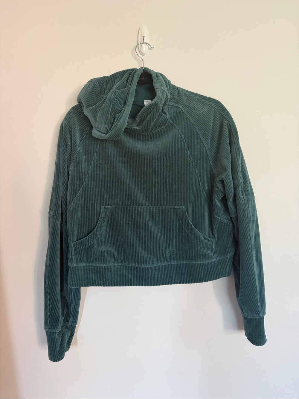 Lululemon Teal Corduroy Pullover Hoodie XS/S